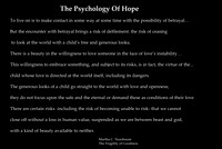 THE PSYCHOLOGY OF HOPE